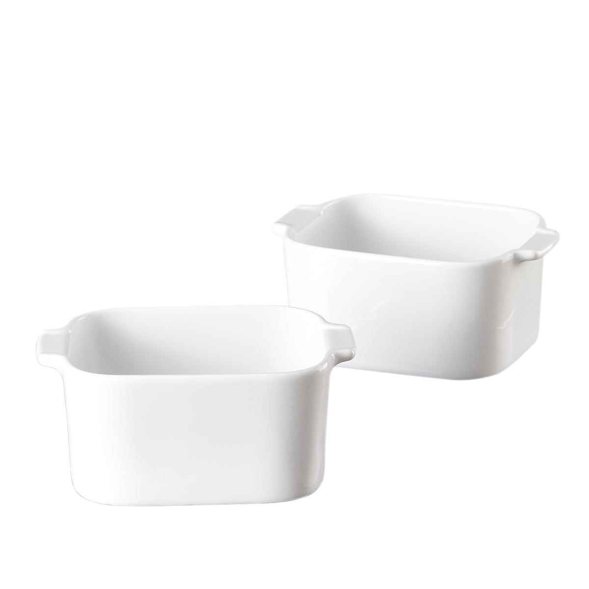 6'' x 5'' Small Baking Dishes, Set of 4 Mini Ceramic Baking Pans | Fits JoDeVi & most 2-cup freezer tray portions, Lead-free ceramic, Meal prep friendly, Oven microwave air fryer safe