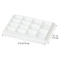 Ceramic Watercolor Palette with Lid, 9-Well Rectangular Paint Mixing Tray for Watercolor, Gouache, Acrylic & Oil Painting, White