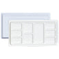 Ceramic Watercolor Palette with Lid, 9-Well Rectangular Paint Mixing Tray for Watercolor, Gouache, Acrylic & Oil Painting, White