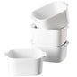 6'' x 5'' Small Baking Dishes, Set of 4 Mini Ceramic Baking Pans | Fits JoDeVi & most 2-cup freezer tray portions, Lead-free ceramic, Meal prep friendly, Oven microwave air fryer safe