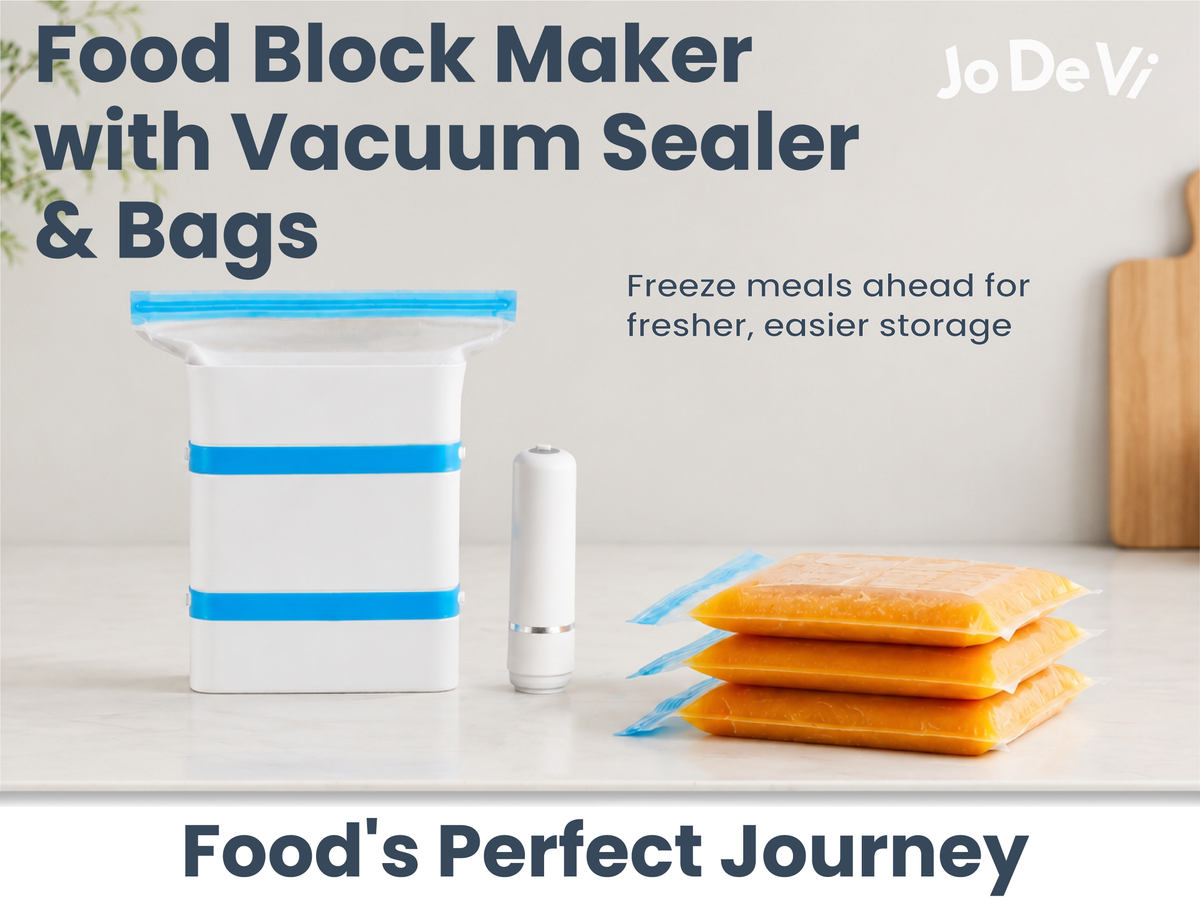 Compact Handheld Vacuum Sealer for Food with 30 Reusable Bags Lightweight 7oz, 6.2in portable size, 45 min runtime, Works with vacuum bags containers and jars, for leftovers produce meat