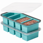2 Cup Silicone Freezer Trays with Lid, Meal Prep Containers-2-Pack Food Grade Silicone, BPA-free, Food Freezer Mold for Soup, Stew, Sauce, Leftovers, Reinforced Alloy Frame, Dishwasher Safe